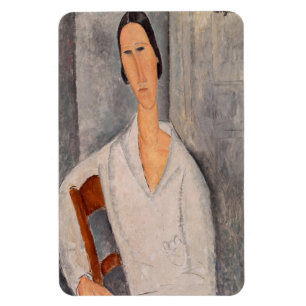 Amedeo Modigliani - Madame Hanka Zborowska Leaning Magnet
