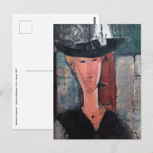 Amedeo Modigliani - Madame Pompadour Postcard (Front/Back)