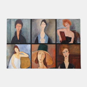 Amedeo Modigliani - Masterpieces Collage Doormat