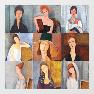Amedeo Modigliani - Masterpieces Collage Window Cling