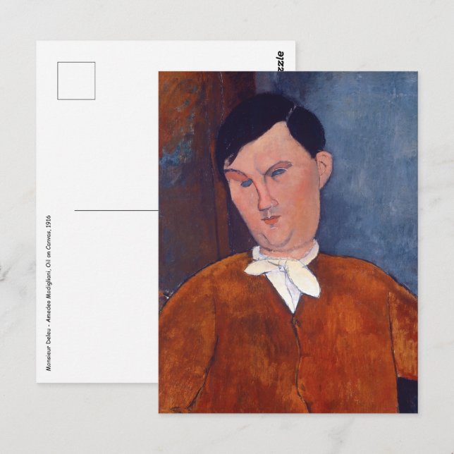 Amedeo Modigliani - Monsieur Deleu Postcard (Front/Back)