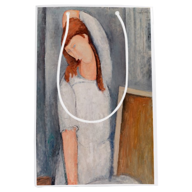 Amedeo Modigliani - Portrait Jeanne Hebuterne #1 Medium Gift Bag (Front)