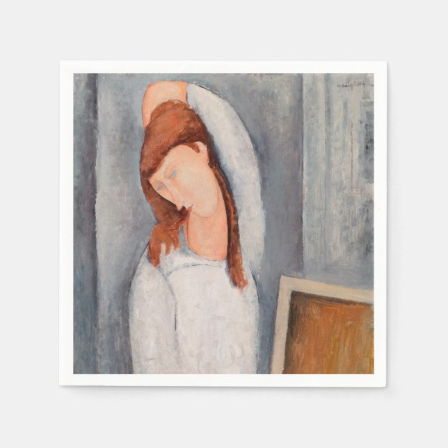 Amedeo Modigliani - Portrait Jeanne Hebuterne #1 Napkin (Front)