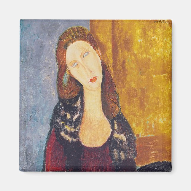Amedeo Modigliani - Portrait Jeanne Hebuterne #2 Magnet (Front)