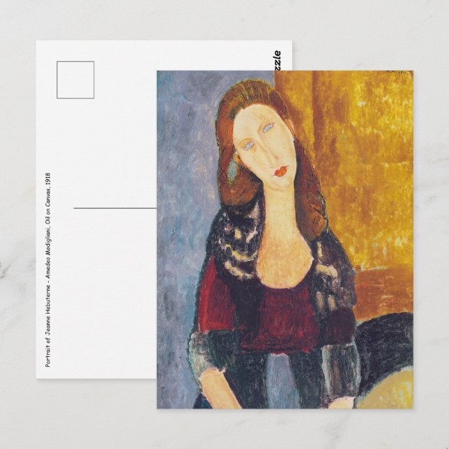 Amedeo Modigliani - Portrait Jeanne Hebuterne #2 Postcard (Front/Back)