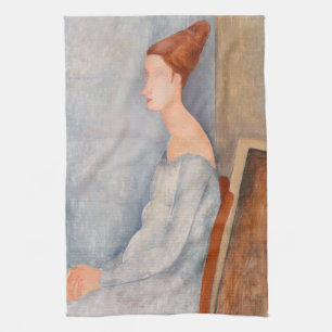 Amedeo Modigliani - Portrait Jeanne Hebuterne #3 Kitchen Towel