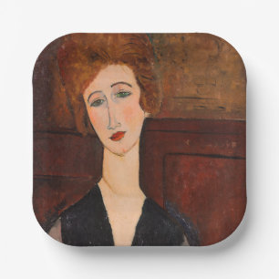 Amedeo Modigliani - Portrait of a Woman Paper Plate