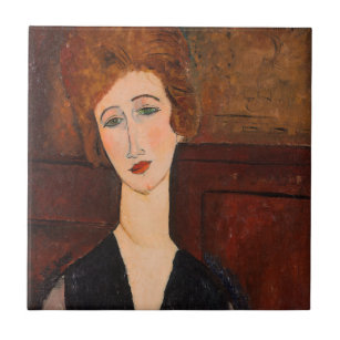 Amedeo Modigliani - Portrait of a Woman Tile