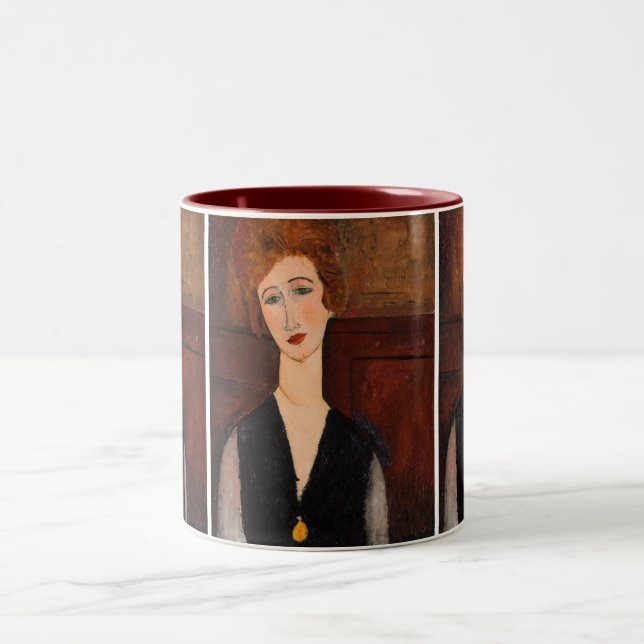 Amedeo Modigliani - Portrait of a Woman Two-Tone Coffee Mug (Center)