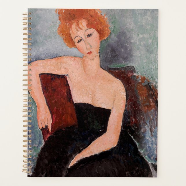 Amedeo Modigliani - Redheaded Girl Evening Dress Planner (Front)
