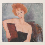 Amedeo Modigliani - Redheaded Girl Evening Dress Scarf<br><div class="desc">Redheaded Girl in Evening Dress - Amedeo Modigliani,  Oil on Canvas,  1918</div>