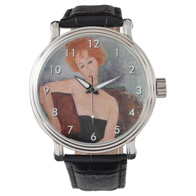 Amedeo Modigliani - Redheaded Girl Evening Dress Watch (Front)