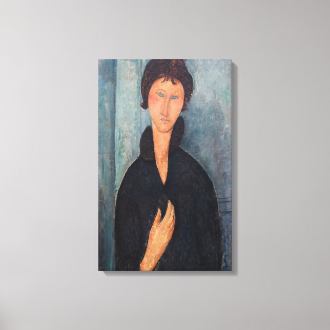 Amedeo Modigliani - Woman with Blue Eyes Canvas Print (Front)