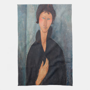 Amedeo Modigliani - Woman with Blue Eyes Kitchen Towel