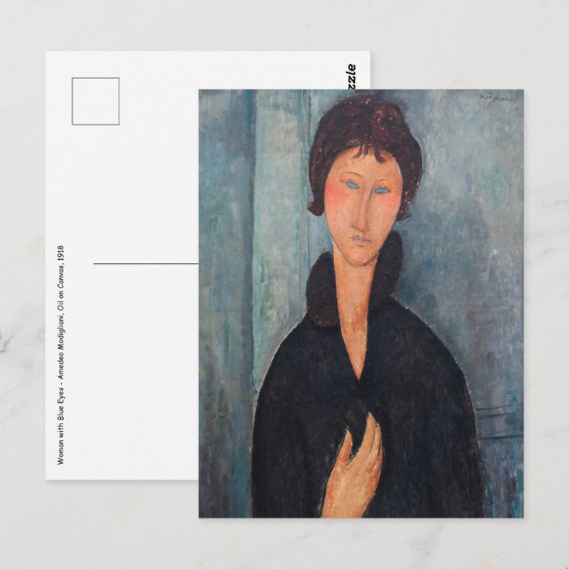 Amedeo Modigliani - Woman with Blue Eyes Postcard (Front/Back)