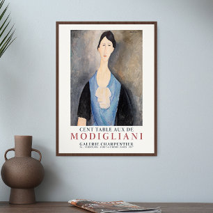 Amedeo Modigliani Young Woman in Blue Art Exhibit Poster