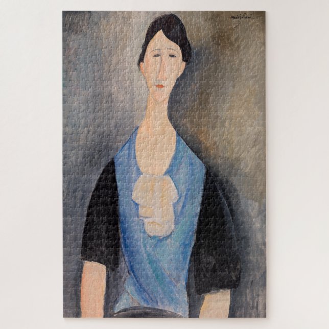 Amedeo Modigliani - Young Woman in Blue Jigsaw Puzzle (Vertical)