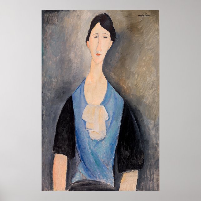 Amedeo Modigliani - Young Woman in Blue Poster (Front)