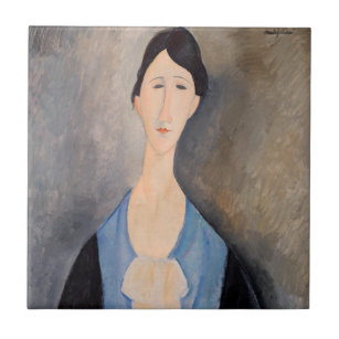Amedeo Modigliani - Young Woman in Blue Tile
