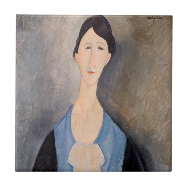 Amedeo Modigliani - Young Woman in Blue Tile (Front)