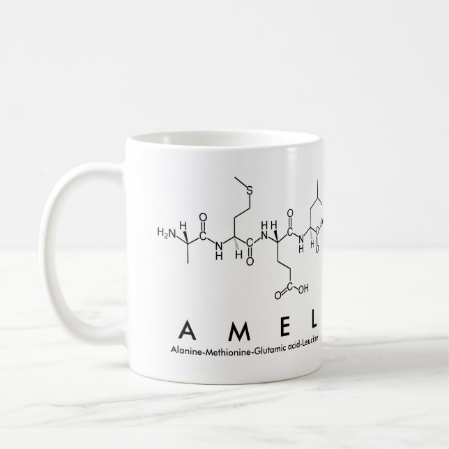 Amel peptide name mug (Left)