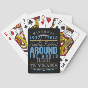 Amelia Earhart 75 Year Anniversary Playing Cards