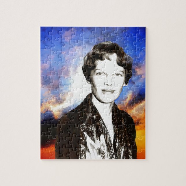 Amelia Earhart Artwork Jigsaw Puzzle (Vertical)