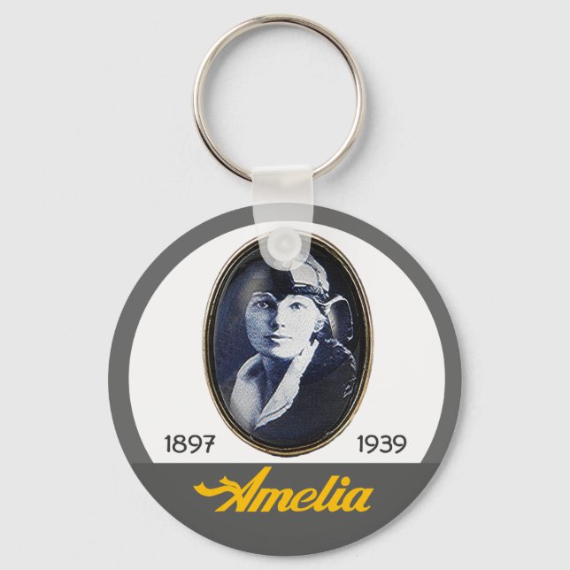 Amelia Earhart- Aviator Keychain (Front)