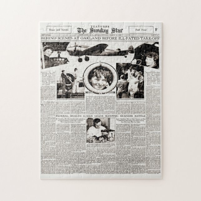 Amelia Earhart Before Ill Fated Flight Mar1937 Jigsaw Puzzle (Vertical)