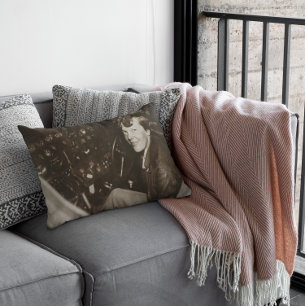 Amelia Earhart Candid Airplane Cockpit Photo 1937 Accent Pillow