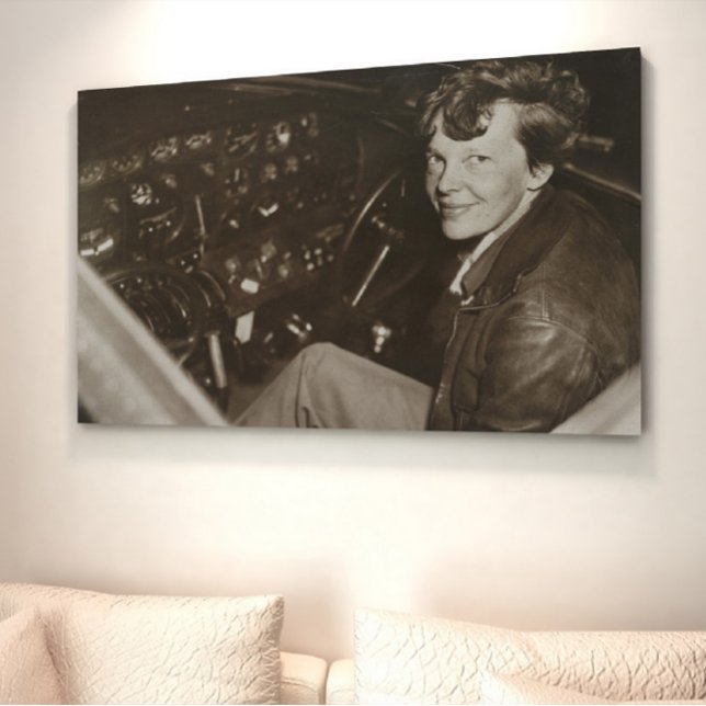 Amelia Earhart Candid Airplane Cockpit Photo 1937  Poster (Creator Uploaded)