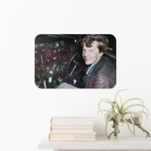 Amelia Earhart Candid Avion Cockpit Photo 1937