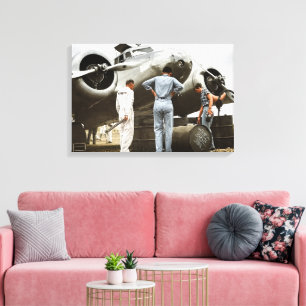 Amelia Earhart Lockheed Model 10 Electra 1937  Canvas Print