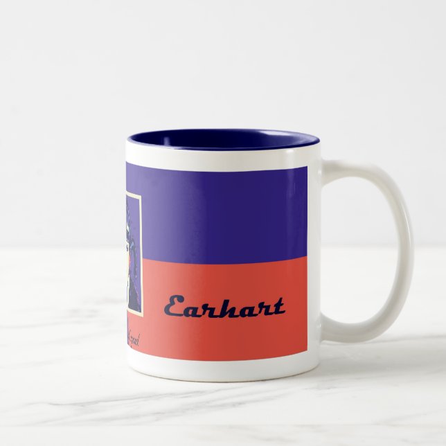 Amelia Earhart Two-Tone Mug (Right)