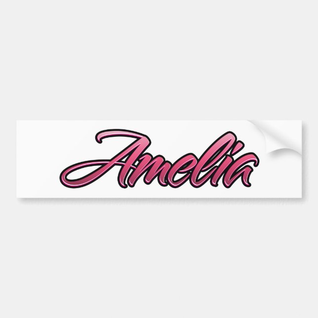 Amelia faded pink Aufkleber Sticker (Front)