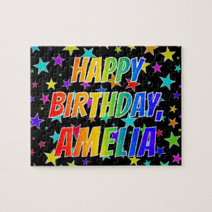 "AMELIA" First Name, Fun "HAPPY BIRTHDAY" Jigsaw Puzzle