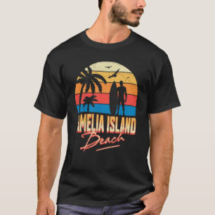 Amelia Island Beach Florida Surfing Surfer Ocean S T-Shirt