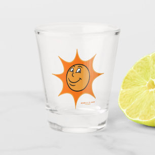 Amelia Island Big Vintage Smiling Sun Shot Glass