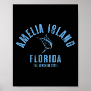 Amelia Island Florida Beach Fl Vintage Beach Front Poster
