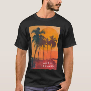 Amelia Island Florida FL Beach Vacation Palm Trees T-Shirt