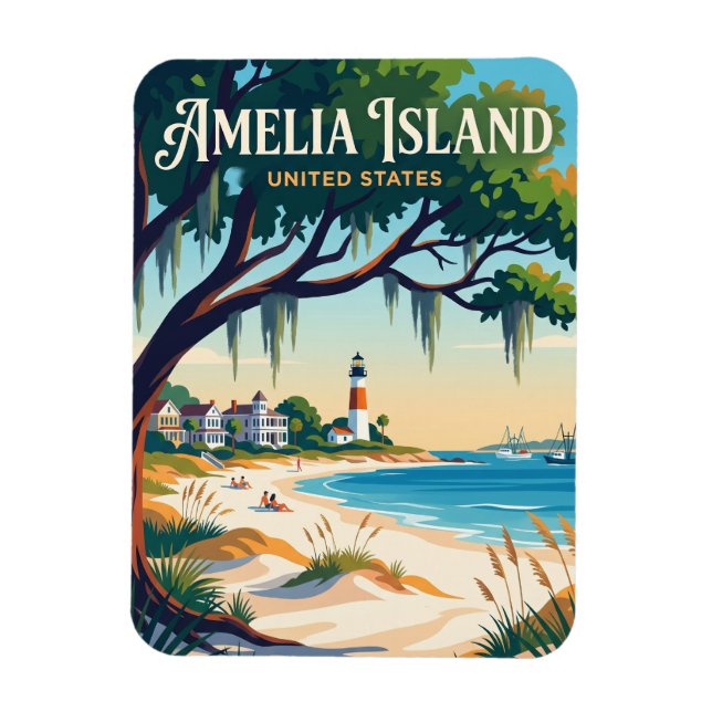 Amelia Island Florida Magnet (Vertical)