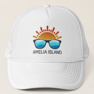 Amelia Island Florida Sunglasses Trucker Hat