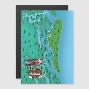 Amelia Island Florida travel map.