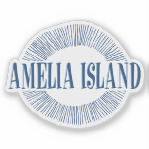 Amelia Island in blue with sun design