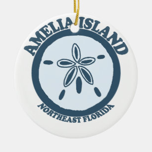 Amelia Island - Sand Dollar. Ceramic Ornament
