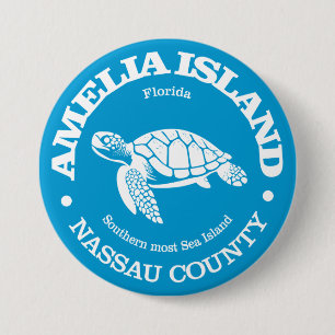 Amelia Island (sea turtle) 3 Inch Round Button