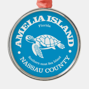 Amelia Island (sea turtle) Metal Ornament