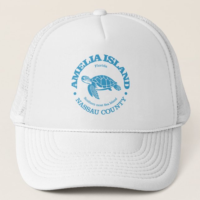 Amelia Island (sea turtle) Trucker Hat (Front)