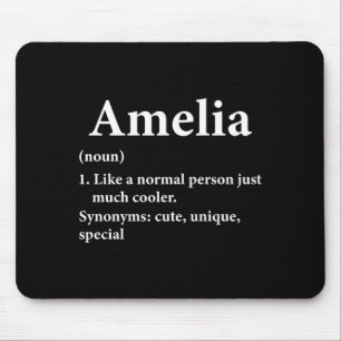 Amelia Name Definition Funny D  Mouse Pad