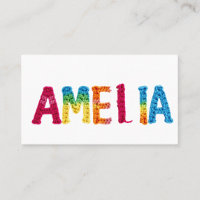 Amelia Name in Vibrant Crochet Pattern